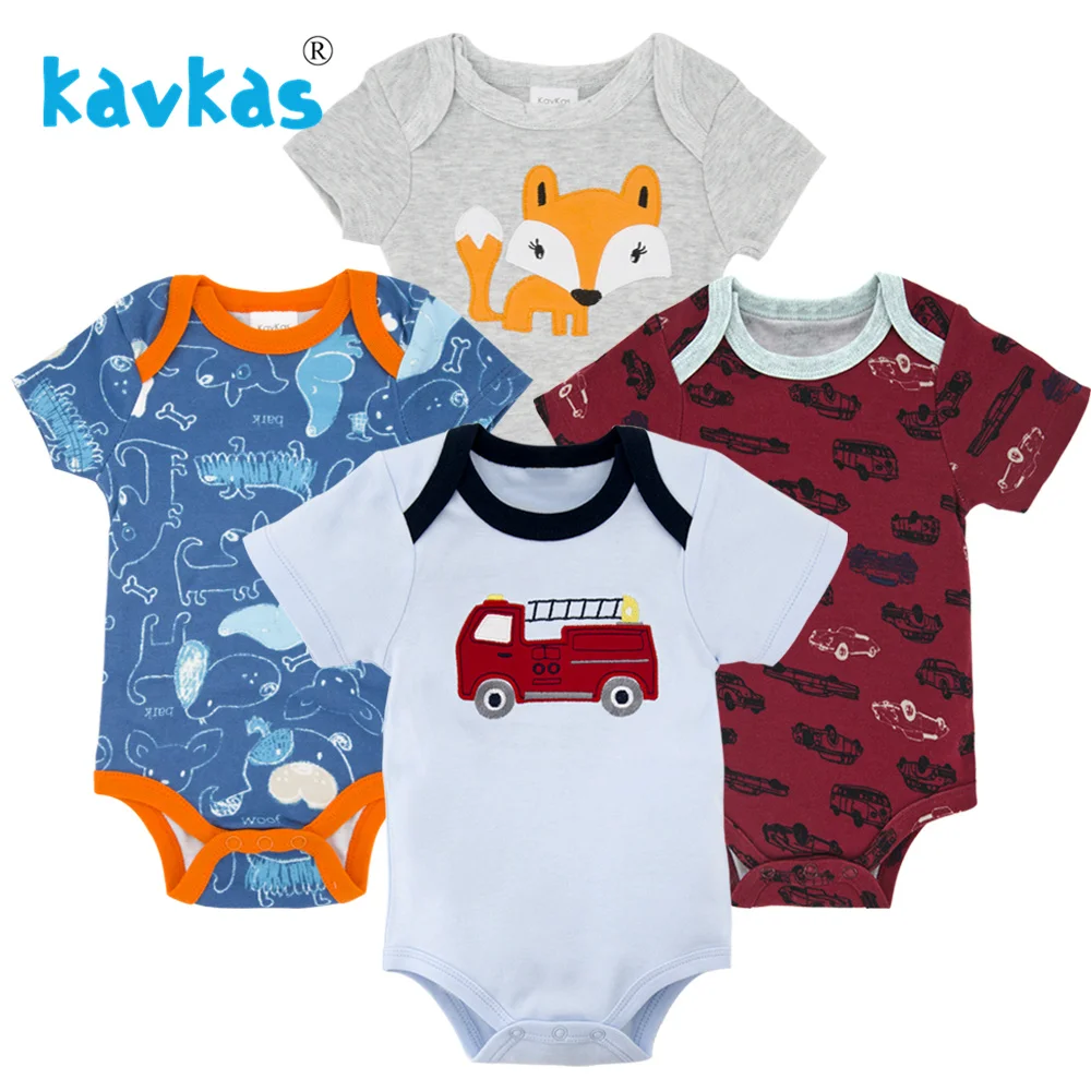 Kavkas/комбинезоны для новорожденных девочек и мальчиков; летний костюм с короткими рукавами; детские комбинезоны; Recien Nacido; детская одежда из мягкого хлопка