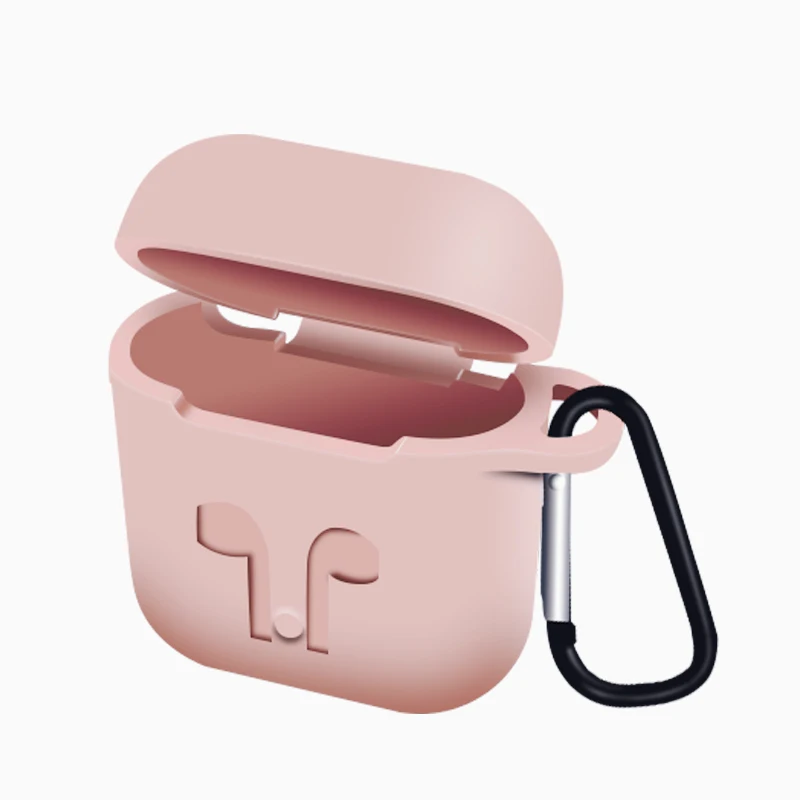 pink Мягкий силиконовый чехол для Airpods для Air Pods, противоударный защитный чехол для наушников, водонепроницаемый чехол для iphone 11, аксессуары для гарнитуры - Цвет: pink