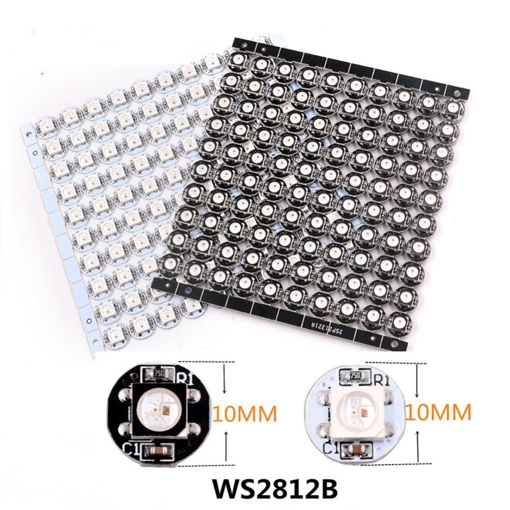 10~ 1000 шт. 4-контактный WS2812B WS2812 светодиодный(chips On Board) Радиатор Совет DC5V 5050 RGB WS2811 IC встроенным RGBW/RGBWW гПа светодиодный чип
