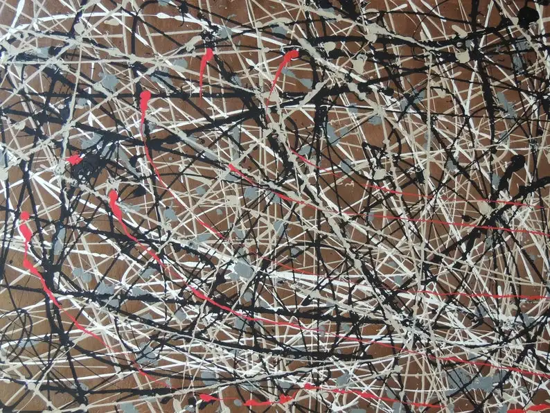 

Джексон Поллок Картина на холсте Абстрактная картина маслом, абстрактная живопись, картина современного искусства, большая картина искусства