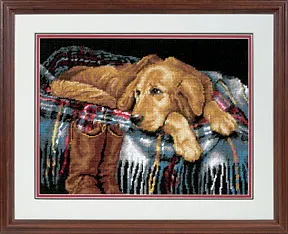 Набор для вышивки крестом Милый принт в виде собаки 100% г. из египетского хлопка