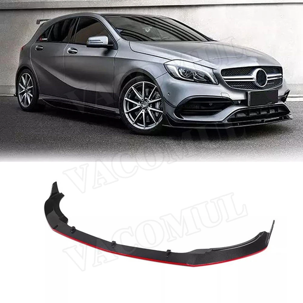 Карбоновый передний бампер для губ спойлер для Benz A Class W176 A200 A250 A45 AMG- автомобильный Стайлинг