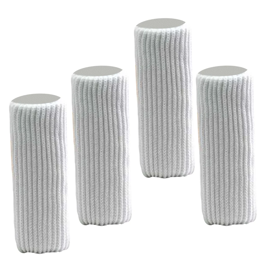 8 Pieces White for Girth 9-18cm(Round&Square) Furniture Feet Caps Covers/Knitted Chair Leg Socks,Moving Easily and Reduce Noise