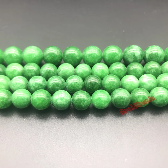 Natural Stone Green Jade Round Loose Beads 6 8 10 Mm Pick Size For Jewelry  Making - Beads - AliExpress