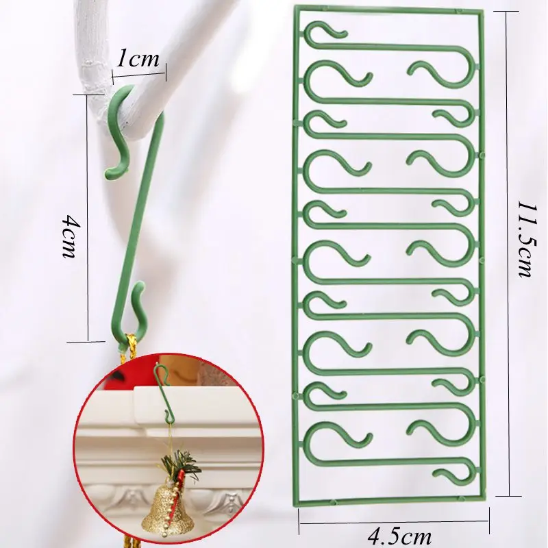 

10PCs MiniChristmas Hooks Santa Claus Dolls Pendants Accessories Xmas Decorations for Home Christmas Tree Hanging Hooks New Year