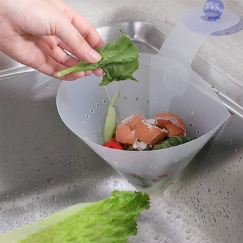 

Kitchen Foldable Filter Simple Sink Wasbak Filter Reusable Self-standing Stopper Anti-blocking Device Collapsible Sink Strainer