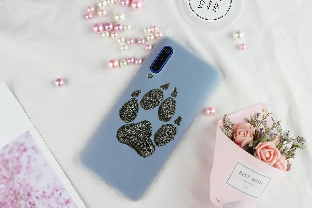 Чехол для телефона Xiao mi cc 9 mi 9 8 A2 Lite SE A1 f1 6 6X 5X MAX 3 mi X 2S Cover mi 9 mi 8 Dog paw print