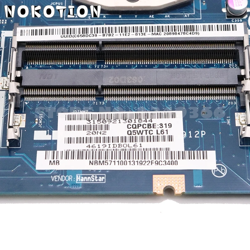 NOKOTION для acer aspire V3-571G E1-571G Материнская плата ноутбука NBM6B11001 Q5WV1 LA-7912P HM77 DDR3 710 м gpu