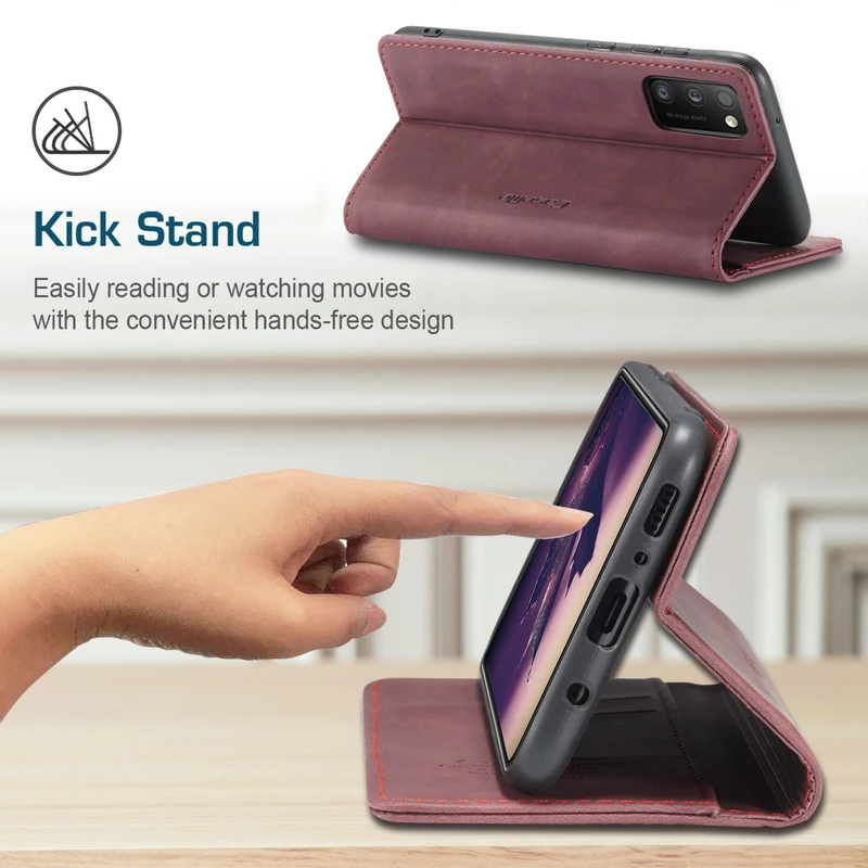 Luxury Leather Magnetic Flip Wallet Phone Case with Card Holder