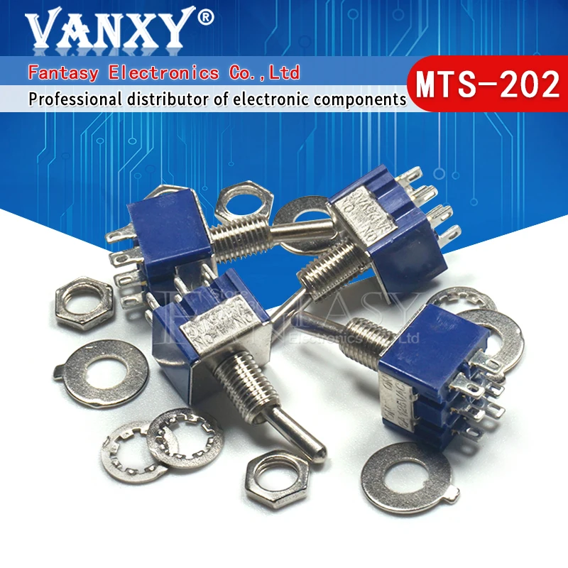5 шт. Φ 6A 125V Mini 3/6PIN ON OFF/ON OFF Рычажные переключатели для включения освещения