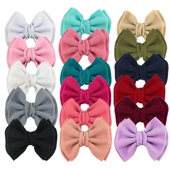 

David accessories 10pcs/set Bow-knot Hair Bows Double Layer Bullet Textured Liverpool Fabric for Baby Girl Decoration,10Yc10654