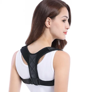 

Back Brace Posture Corrector Upper Back Belt Adjustable Shoulder Support Neck Pain Relief Standing Straight and Anti-Slouching