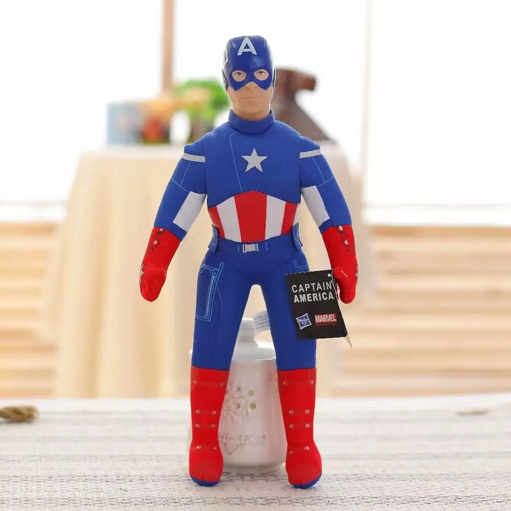 40 см Моделирование Marvel мягкие супер герой Капитан Америка Железный человек паук Плюшевые игрушки фильм куклы для детей Рождественский подарок - Цвет: 2