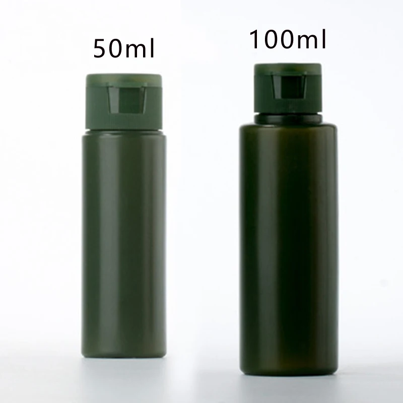 Green 1 шт./лот, 50 мл/100 мл, пустые пластиковые ПЭ мягкие тюбики, флаконы для лосьона, выдавливающие контейнеры для косметических образцов, флаконы для наполнения жидкости для путешествий - Цвет: Green