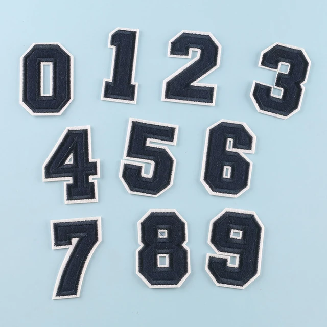 10pcs/set iron on numbers patches for clothing Small embroidery ironing  applique parches sticker for bags backpack jeans - AliExpress