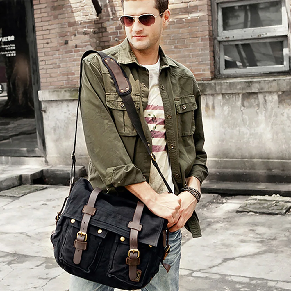 

Men School Messenger Storage One Shoulder Multifunctional For DSLR Canvas Vintage Large Capacity Accessories Camera Bag Portable