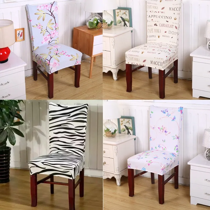 

1Pcs Anti Mite Removable Printing Pattern Chair Cover Stretch Slipcovers Dining Room Chair Seat Cover Decor Anti Mite Seat Cover