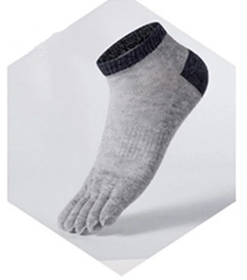 E mesh light gray La MaxPa мужские носки с пятью пальцами противоскользящие невидимые хлопковые сетчатые дышащие спортивные носки с носком забавные короткие носки k2199 - Цвет: E mesh light gray