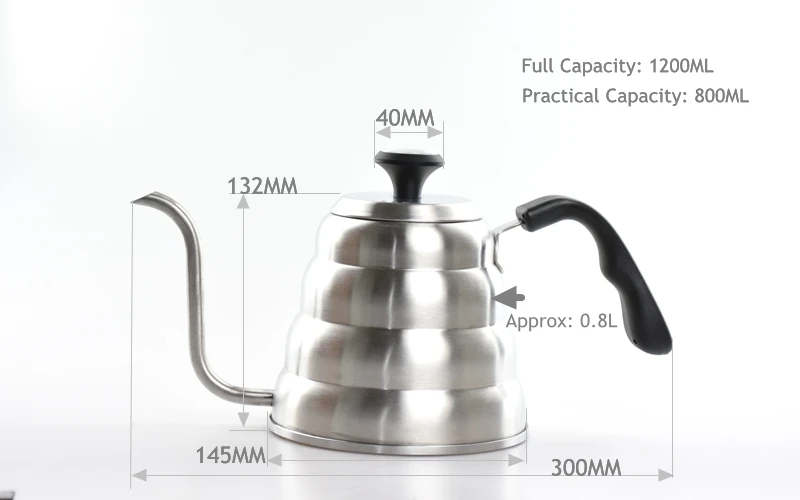 1.2l V60 всплеск чайник с термометр из нержавеющей стали кофе эспрессо Moka используется инструмент для домашнего чая бариста кофейник