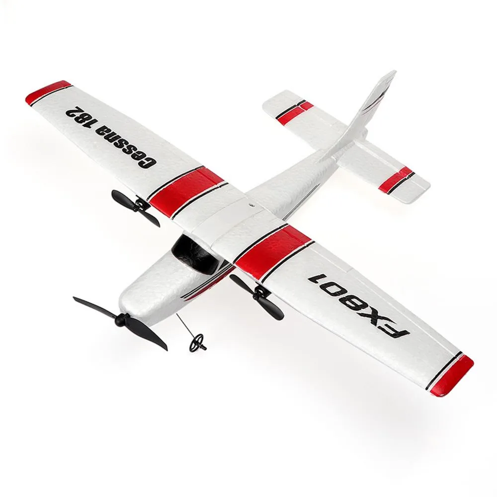 RC самолет Cessna 182 FX801 310 мм размах крыльев дистанционное управление DIY летательный аппарат с фиксированным крылом самолет для начинающих игрушек встроенный аккумулятор