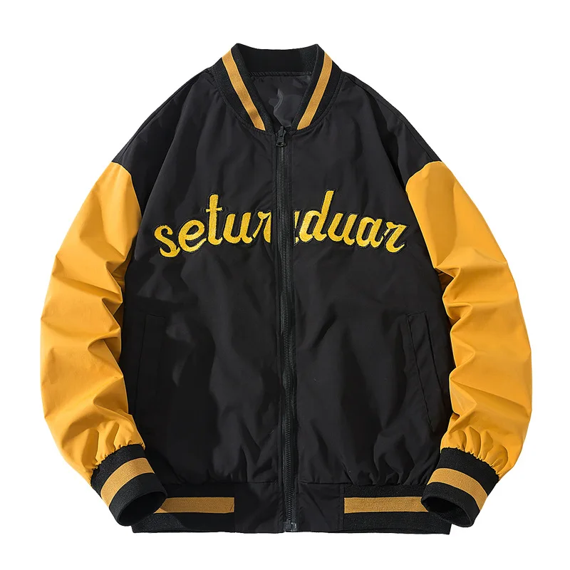 Casual Baseball Jacket Men Embroidery 