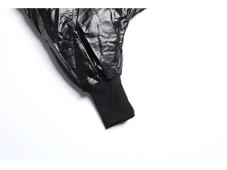Women Black Winter Jacket New Bat Sleeve Loose Long Section Down Cotton Padded Street Style Fashion Coat Plus Size