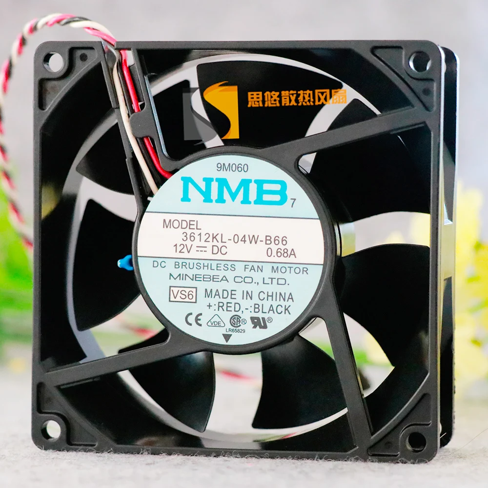 

For NMB 3612KL-04W-B66 DC 12V 0.68A 9CM 9032 92X92X32mm server inverter cooling fan