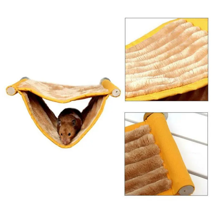Warm Double Layer Hamster Hanging House Hammock Cage Pet Soft Plush Winter Nest Sleeping Bed Small Pets 66CY
