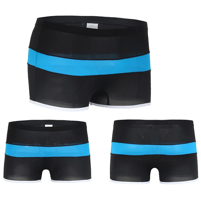 Мягкие пикантные туфли на супер тонком Для мужчин нижнее белье Ice Silk