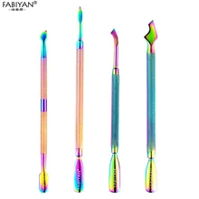 5 Стиль Нержавеющая сталь нейл-арта кутикулы толкатель вилка Треугольники для удаления омертвевшей кожи, ухаживает за кожей стоп ног вросшие ногти грязи педикюр набор инструментов