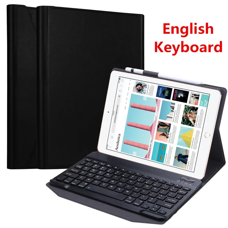 Чехол для iPad 6th 9,7 Чехол 7 цветов bluetooth-клавиатура с подсветкой чехол для iPad 6th 9,7 русская испанская клавиатура - Цвет: 6
