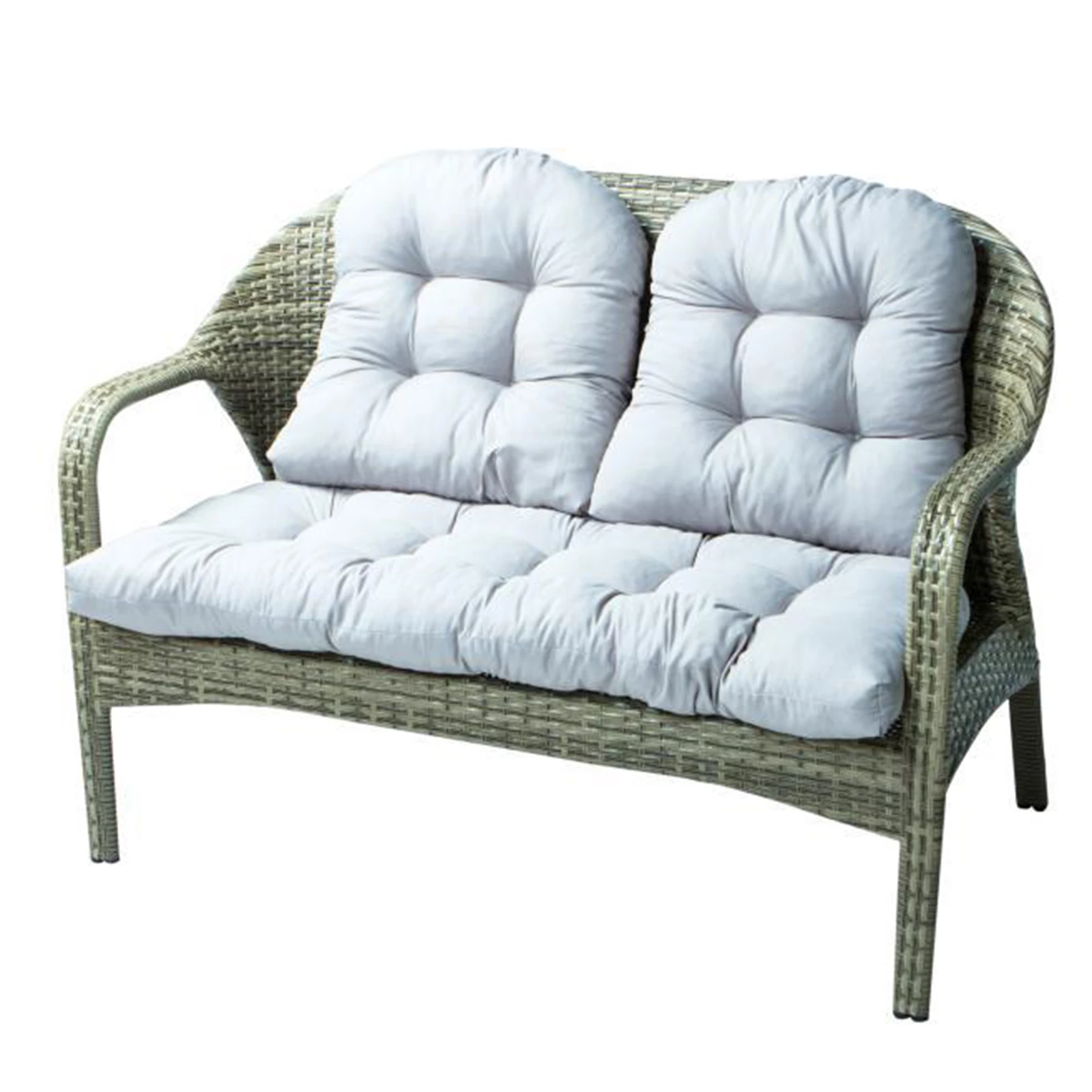 3Pcs Bench Seat Cushion Cotton Garden Furniture Loveseat Cushions Patio Lounger Chairs Back Cushions Seat Pad