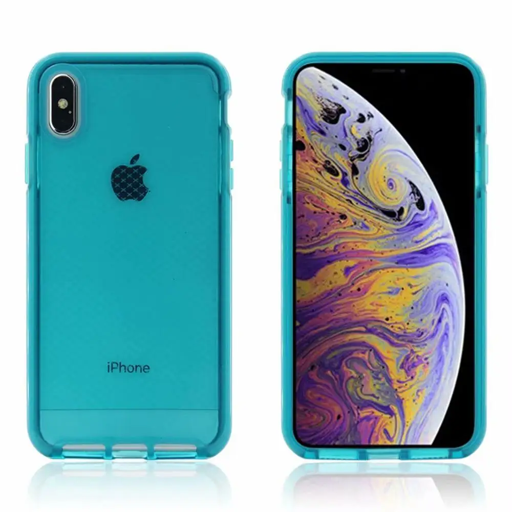 blue Ударопрочный ТПУ+ D3O ультра тонкий чехол для проверки EVO для iPhone XR Xs Mas X XS 8Plus 7plus 8/7 Защита от царапин и падений - Цвет: blue