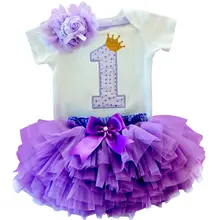 Одежда для новорожденных девочек на первый День рождения; комбинезон+ повязка на голову+ юбка-пачка; костюмы; комплекты одежды для детей; костюм принцессы для младенцев