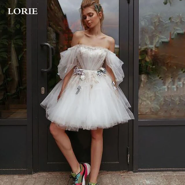 Vestido de noiva da princesa vestido de baile brilhante glitter tule fora  do ombro vestidos de noiva em camadas robe de mariage - AliExpress