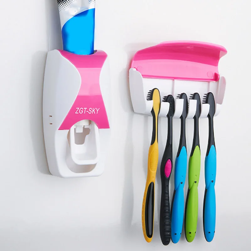 Plastic 1Set Antibacteria Ultraviolet Toothbrush Holder 5 Colors Sterilizer Automatic Toothpaste