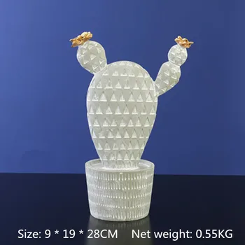 

Nordic Style Abstract Arts Plant Figurines Creative Cactus Statue Resin Art&Craft Home Decoration Accessories A757