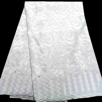 

Tissu African Dry Lace Fabric 2020 High Quality White Cotton Lace French Lace Fabric With Stones Swiss Voile Lace In Switzerland