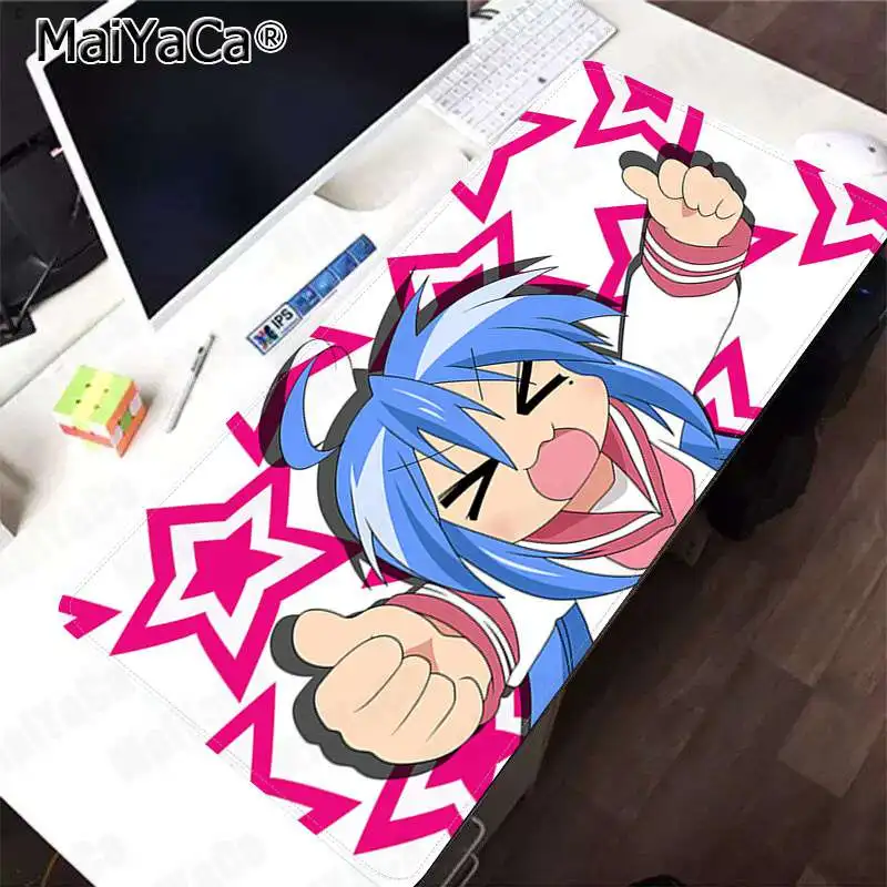 MaiYaCa/крутой модный коврик для мыши с изображением счастливой звезды Izumi Konata, мягкий резиновый коврик для мыши для геймера, компьютерный игровой коврик для мыши