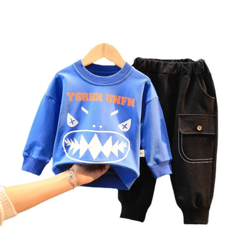 

New Spring Autumn Baby Girls Clothes Fashion Children Boys T-Shirt Pants 2Pcs/Sets Toddler Casual Costume Kid Cartoon Sportswear