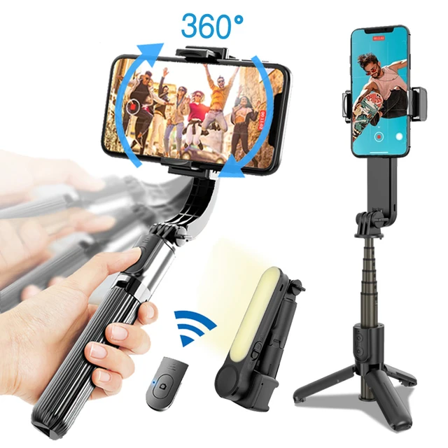 Mini Selfie Stick Led Fill Light Bluetooth Tripode Para Movil Lamp Phone  Stand Portabl Con Luz Palo Extensible Video Stojak - AliExpress