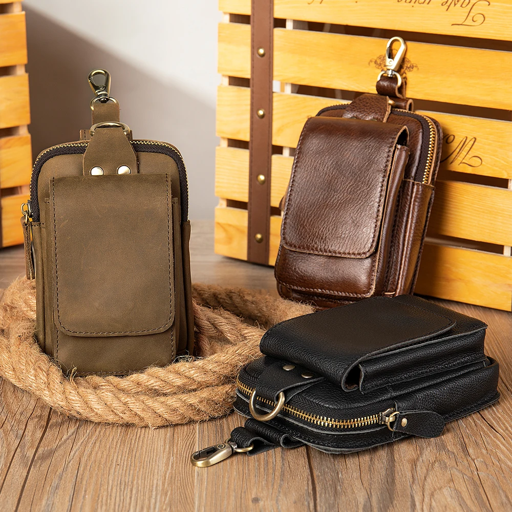 Men's Essential Leather Hip Bag