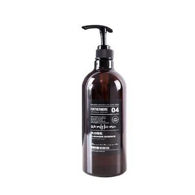 Cleanser Essence 04 500 мл коричневые бутылки моющего средства Vogue для мытья тела, пластиковые бутылки для хранения, шикарные бутылки для мытья рук и шампуня - Цвет: Cleanser Essence 04