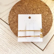 В японском стиле симпатичные позолоченные сочетают в себе пару заколки для волос Южная Корея INS простой длинный зажим для девочек боковой зажим Bang зажим для головы