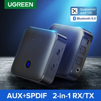 

Ugreen Bluetooth 5.0 Receiver Transmitter 4.2 aptX HD CSR8675 for TV Headphone Optical 3.5mm SPDIF Bluetooth AUX Audio Adapter