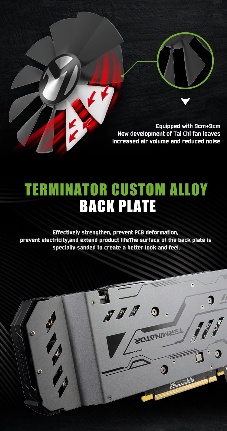 MAXSUN графическая карта rtx 2060 Super Terminator 8G pc видеокарта NVIDIA GDDR6 1470MHz 256bit 14000MHz 12nm HDMI+ 3DP+ DVI gtx 960