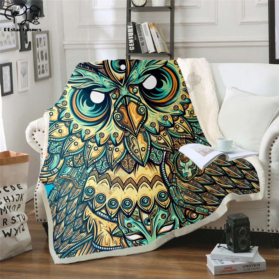 

Флисовое одеяло God Owl of Dreams, плюшевое 3d одеяло с принтом для взрослых, диван, шерпа, Флисовое покрывало, накидка, плед