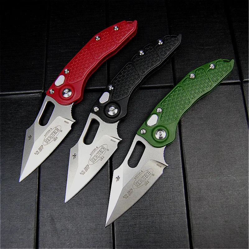 USA m390(cryogenic treatment)60HRC folding knife TC4 titanium alloy camping folding knife CNC precision carving hunting knife