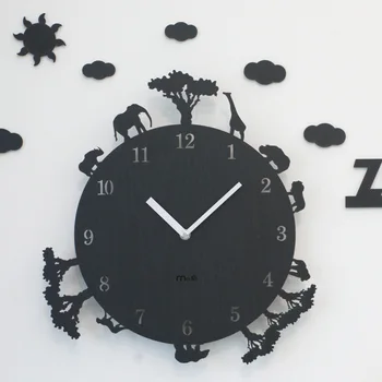 

Creative Cartoon Wall Clock Modern Design Silent Animal Wall Clock Living Room Bedroom Relogio Wall Watch Home Decor BB60