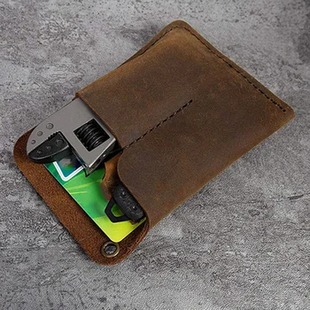 

Handmade EDC Organizer Leather Sheath/ Organizer Slip Pouch Case for Flashlight/Multi-Tool/Knife/Pen